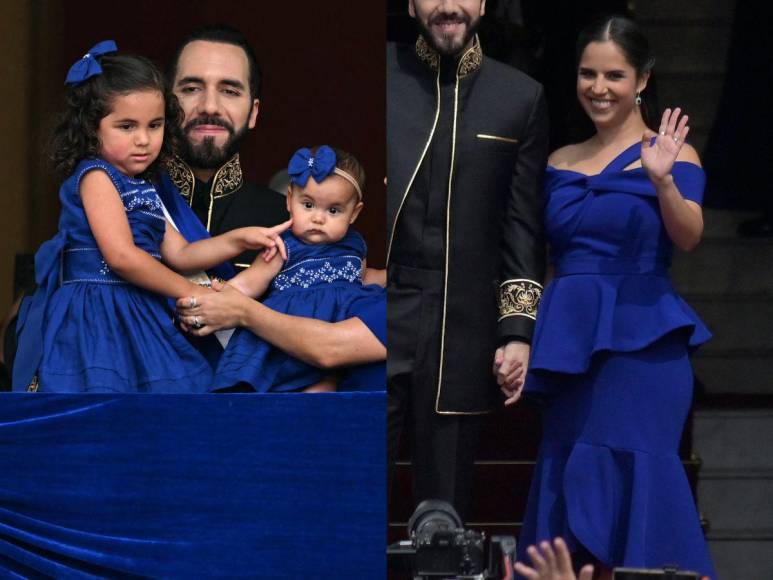 El look de Gabriela Rodríguez y sus hijas en la toma de posesión de Bukele