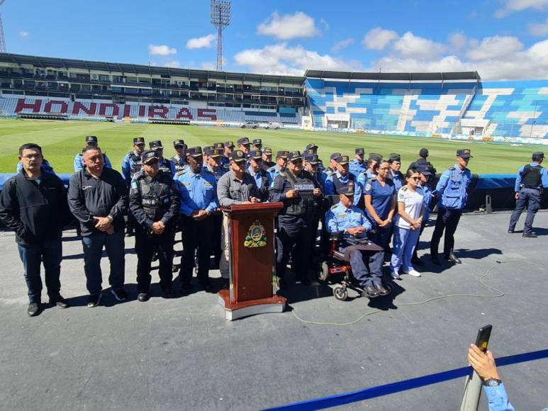 Olimpia-Motagua: preparativos del estadio y la Policía Nacional