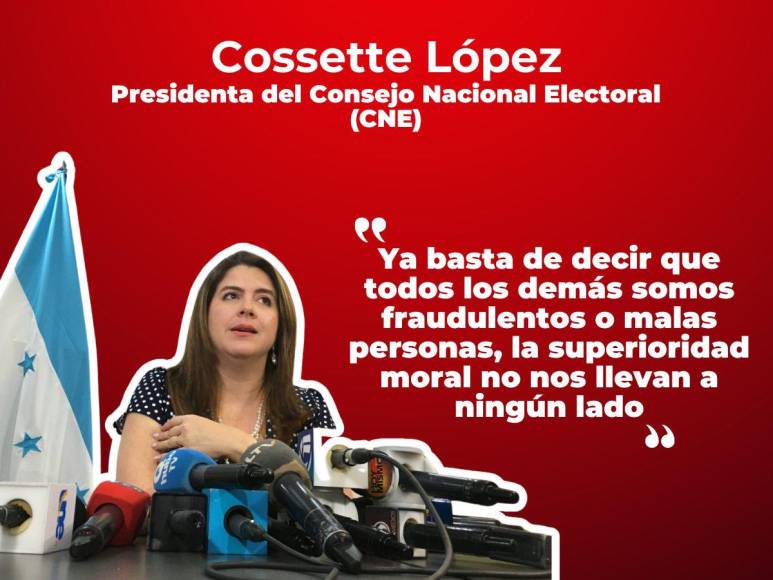 Las frases de Cossette López tras asumir presidencia del CNE