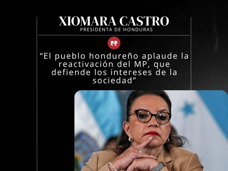 Agradecimiento a Rixi Moncada y denuncias: Frases de presidenta Castro