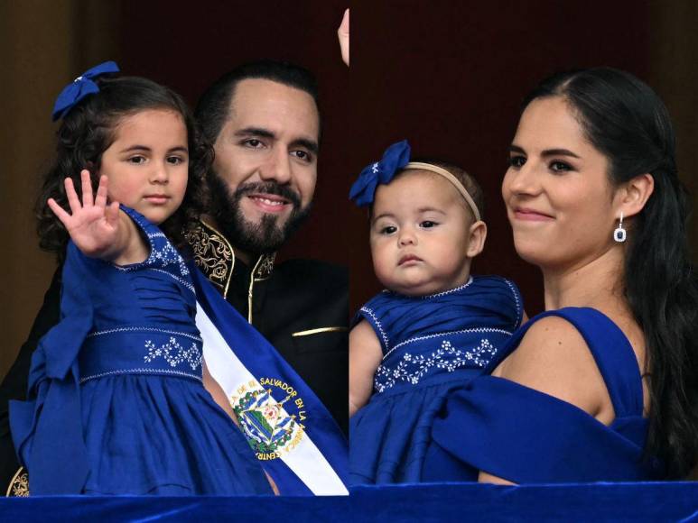 El look de Gabriela Rodríguez y sus hijas en la toma de posesión de Bukele