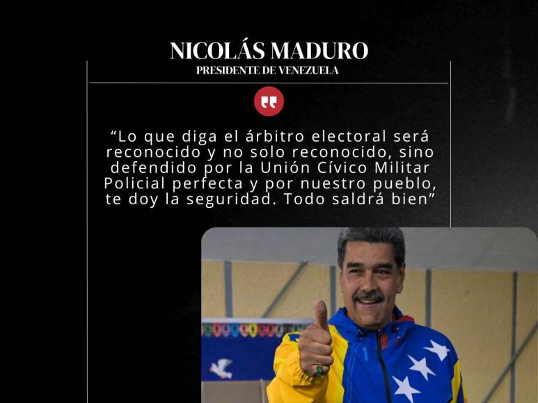 “Lo que diga el árbitro electoral será defendido”: Frases de Maduro tras votar