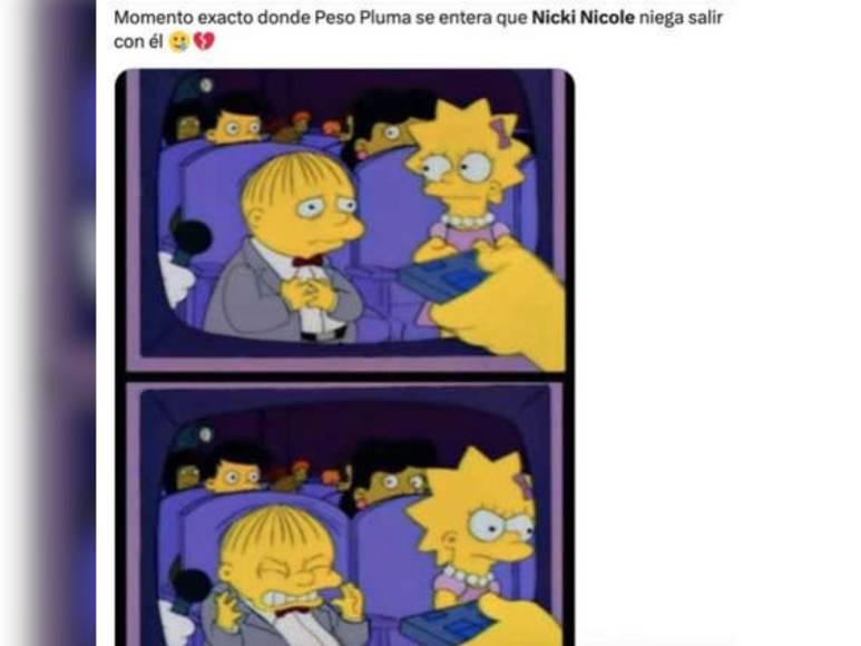 Los memes que ha generado el romance entre Nicki Nicole y Peso Pluma