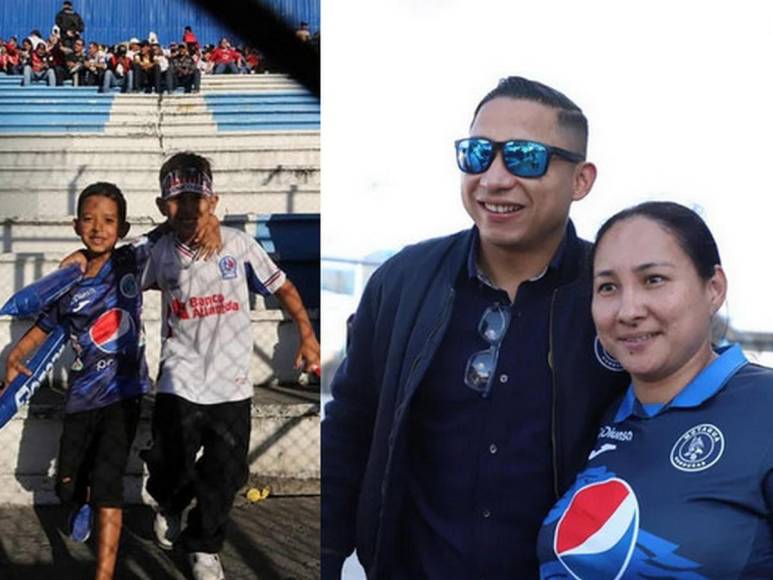 Afición Azul en la gran final Olimpia-Motagua