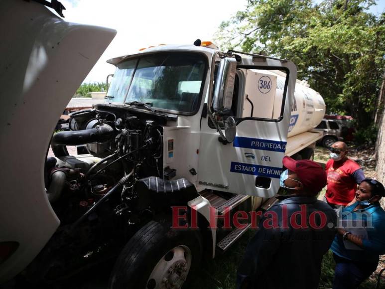 Enorme flota de cisternas en Alcaldía de Tegucigalpa evidencian abandono y descuido