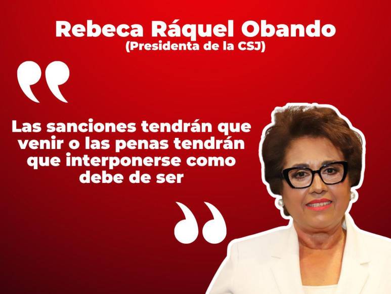 Rebeca Ráquel Obando, presidenta de la CSJ, sobre intervención a Juzgados