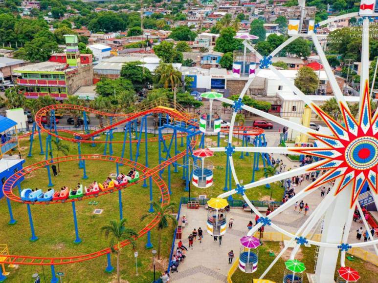 Así es Sunset Park, el nuevo parque de diversiones que Bukele inauguró en El Salvador