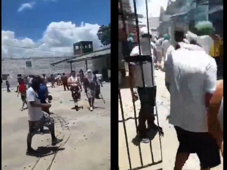 Con palos en mano y encapuchados: así fueron captados los reos al interior del Centro Penal de Comayagua tras amotinamiento