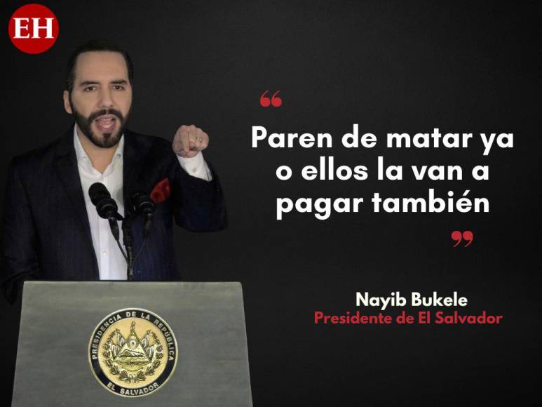 Las advertencias de Nayib Bukele a los pandilleros en El Salvador