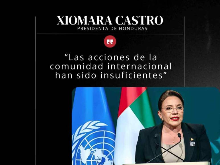 Las 10 frases de Xiomara Castro durante Cumbre del Clima COP28