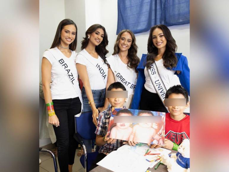 Candidatas de Miss Universo enternecen las redes con su visita a niños