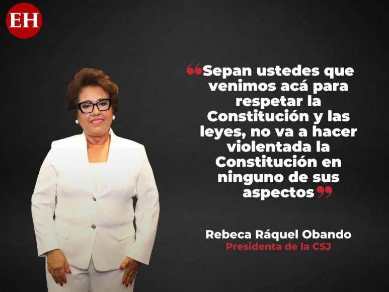 “No me temblará a mí la mano, ni a mis compañeros, para tomar todas las acciones necesarias”: las declaraciones de Rebeca Ráquel, presidenta de la Corte Suprema de Justicia