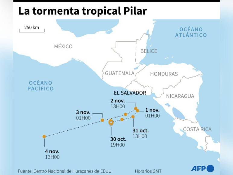 La tormenta tropical Pilar y su paso por Centroamérica; hay 4 muertos