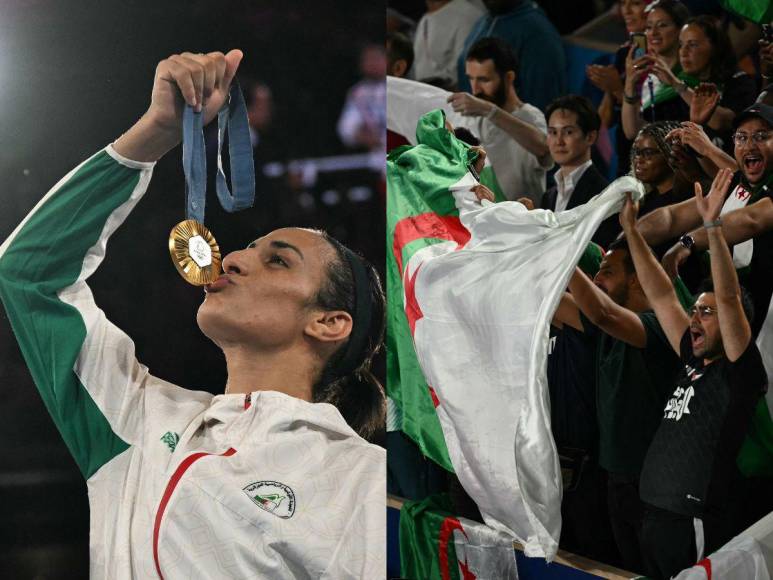 Argelia celebra con alegría la medalla de oro de la boxeadora Imane Khelif