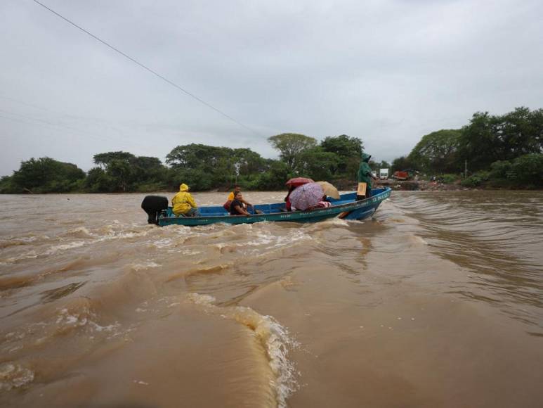 Lluvias de Pilar dejan desbordamiento en Río Goascorán en la zona sur