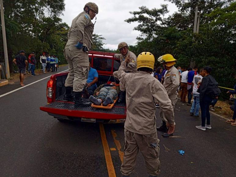 Caos en la carretera a Olancho luego de trágico accidente de autobús