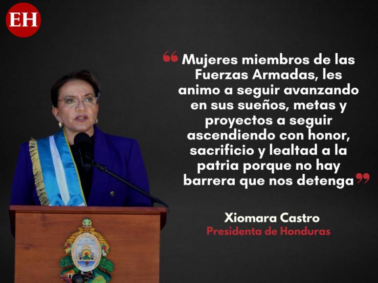 “Mujeres de las FFAA contarán con todo mi apoyo”, Xiomara tras asumir como Comandante en Jefe