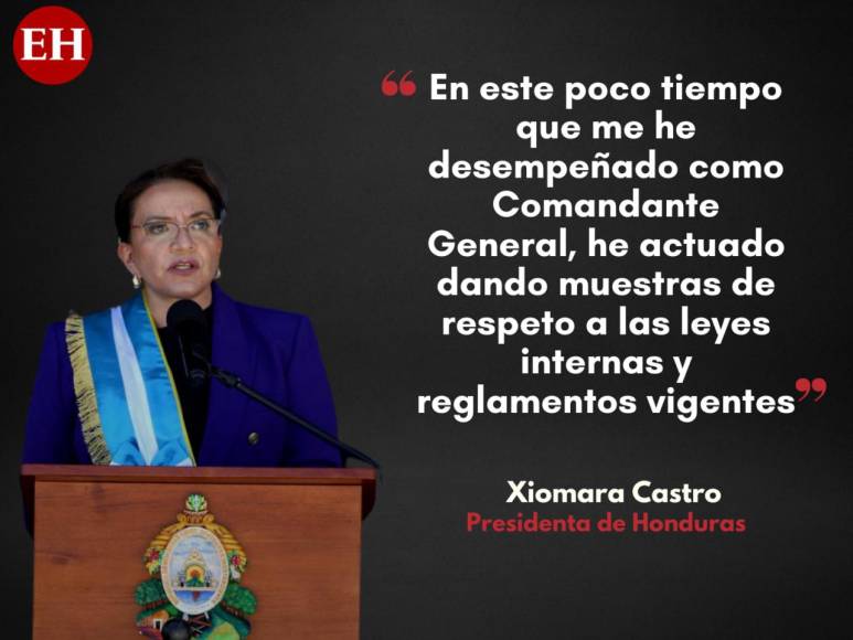 “Mujeres de las FFAA contarán con todo mi apoyo”, Xiomara tras asumir como Comandante en Jefe