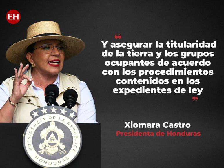 Las frases de Xiomara Castro sobre la creación de la comisión de seguridad agraria y acceso a la tierra