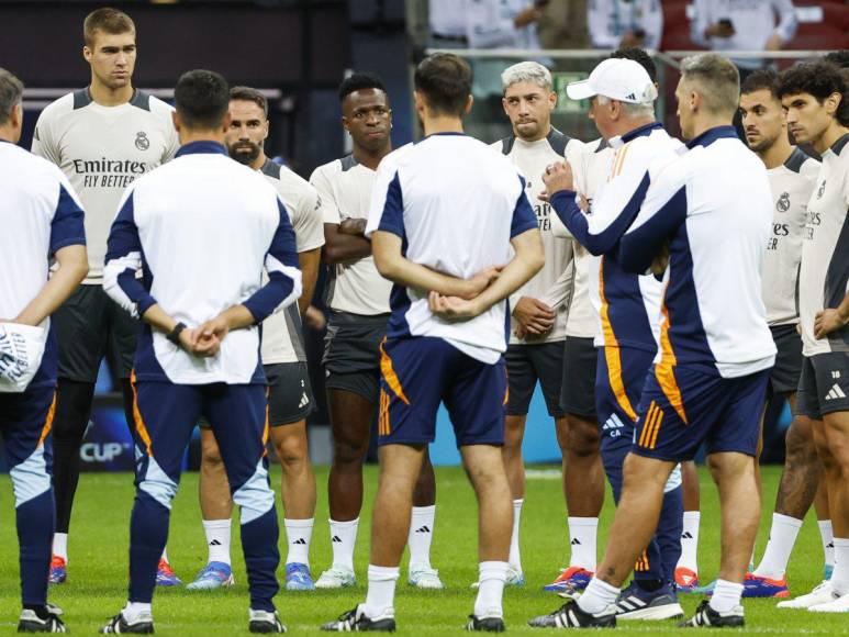 ¡Tridente de lujo! El 11 inicial de Real Madrid para enfrentar a Atalanta en la Supercopa