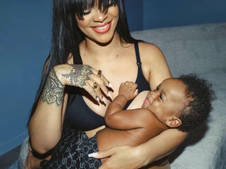 Rihanna presenta oficialmente a su hijo Riot Rose