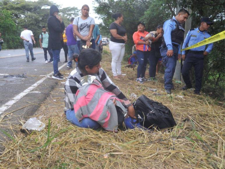 Caos en la carretera a Olancho luego de trágico accidente de autobús