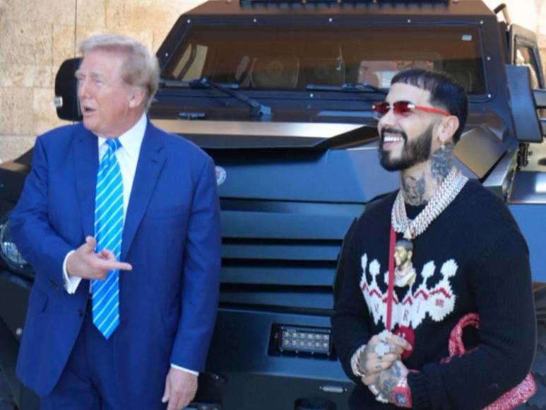 Así fue la visita de Anuel AA a la casa de Donald Trump