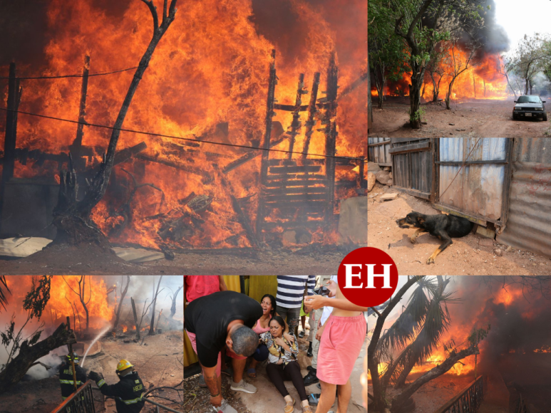 Las impactantes imágenes que dejó incendio de vivienda en Tegucigalpa