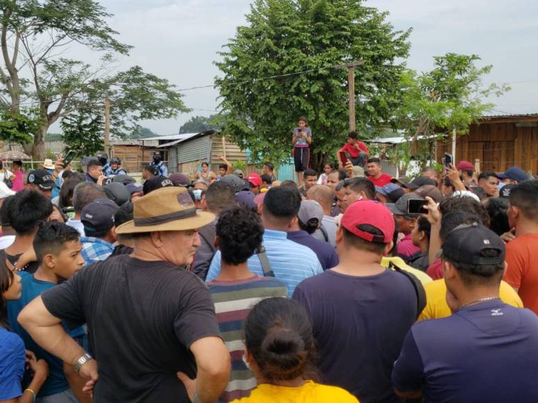 Imágenes de los desalojos en colonias de San Pedro Sula