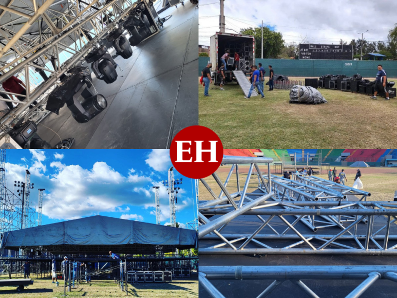 ¡Exclusiva! Así luce el escenario para el concierto de Christian Nodal en Honduras