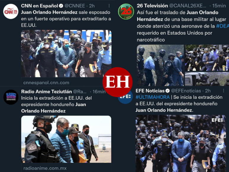 Así informó el mundo sobre la extradición de Juan Orlando Hernández a EEUU