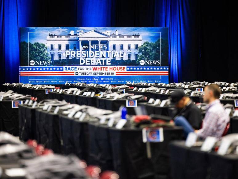 Ambiente en Filadelfia previo al debate presidencial entre Harris y Trump