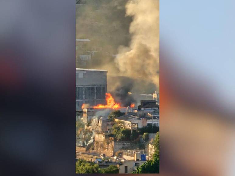 Imágenes del incendio en Tegucigalpa que quemó varios negocios