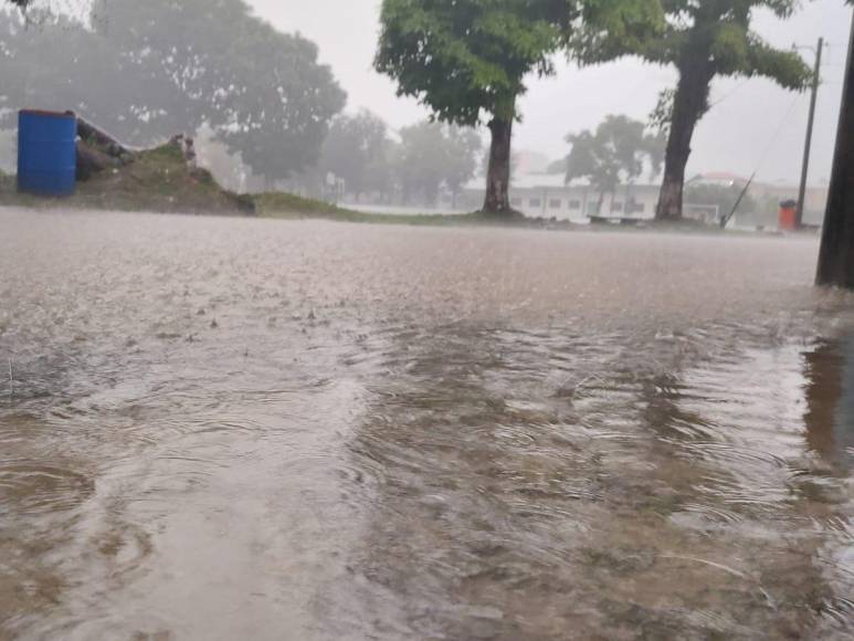 Por frente frío: las imágenes que dejan las fuertes inundaciones en La Ceiba