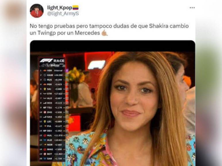 Shakira y Lewis Hamilton: ¿amor o coincidencia? Los memes de su posible romance