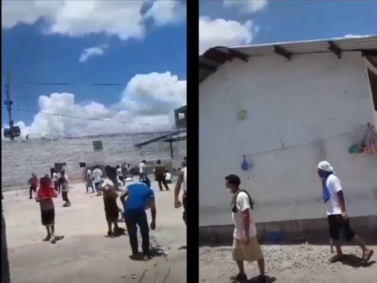 Con palos en mano y encapuchados: así fueron captados los reos al interior del Centro Penal de Comayagua tras amotinamiento