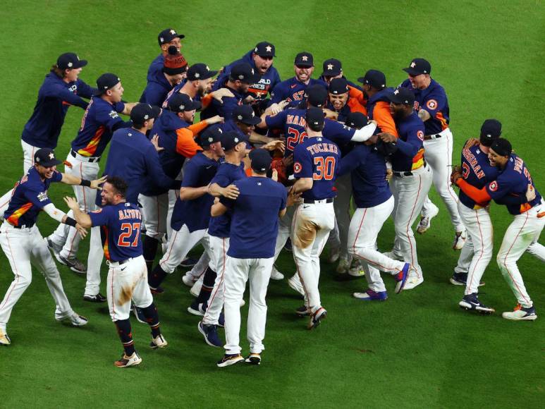 Así celebraron los Astros de Mauricio Dubón el título de la Serie Mundial