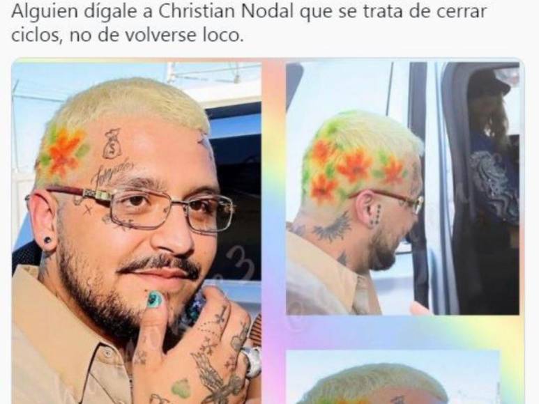 Los memes más divertidos por el cambio de look de Christian Nodal