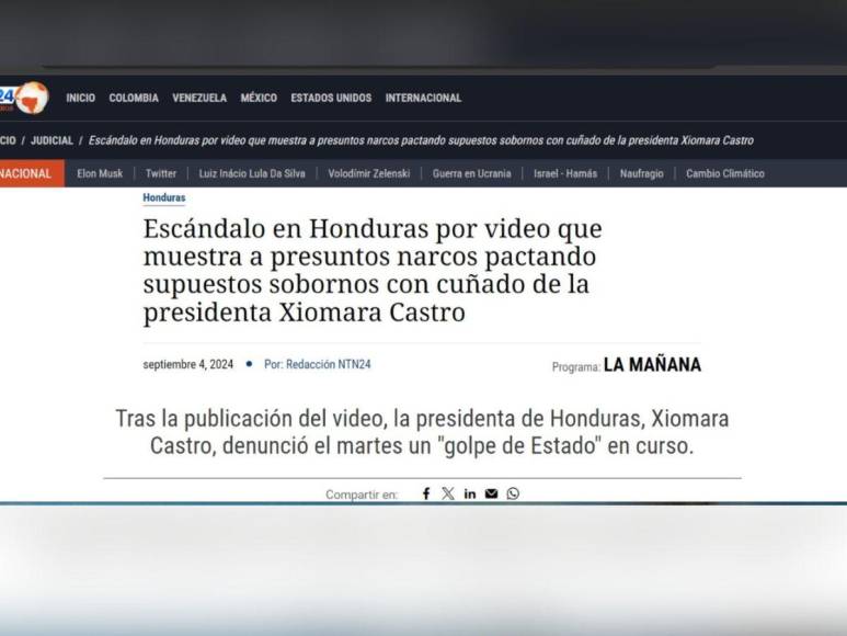 “Negoció sobornos con narcos”: Así informan medios internacionales sobre el narcovideo de Carlos Zelaya