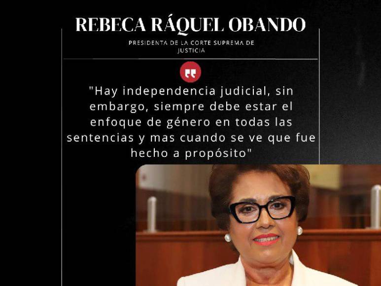 Frases de la presidenta de la CSJ sobre el caso de Hazle Michel y Ariel Girón, agredidos en Chamelecón