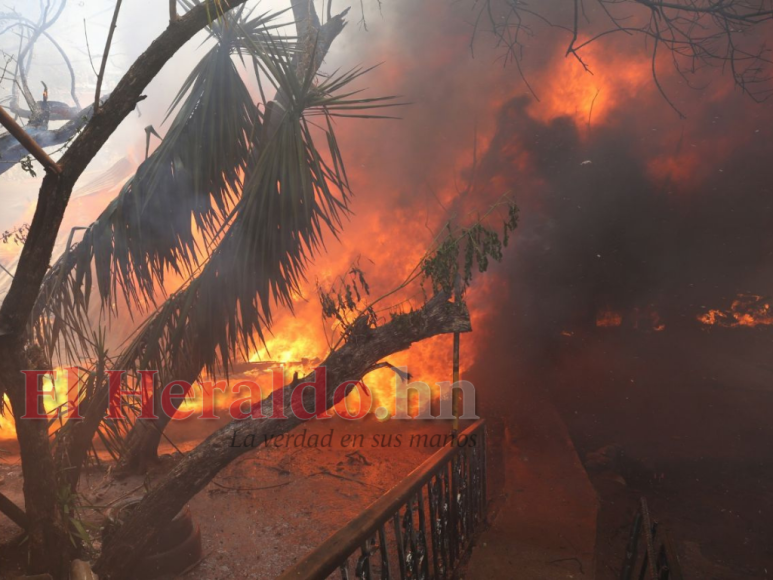 Las impactantes imágenes que dejó incendio de vivienda en Tegucigalpa