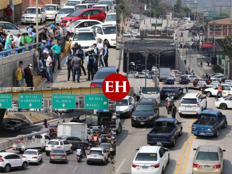 Las 25 imágenes que dejó el paro de transporte en Honduras