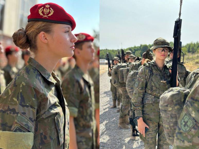 La Princesa Leonor en acción: Primeras fotografías de su instrucción militar