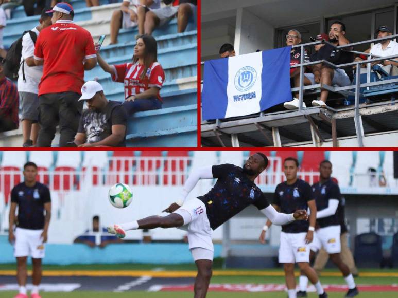 ¡Con todo para apoyar a sus equipos! El ambiente del Olimpia - Victoria en el Estadio Chelato Uclés