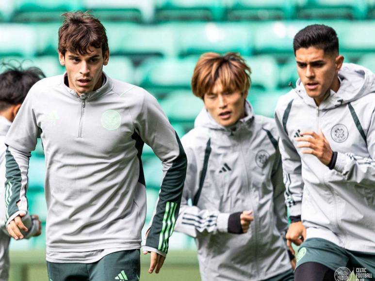 Sonriente y emocionado por jugar: así entrenó Luis Palma con el Celtic previo a su debut en Champions