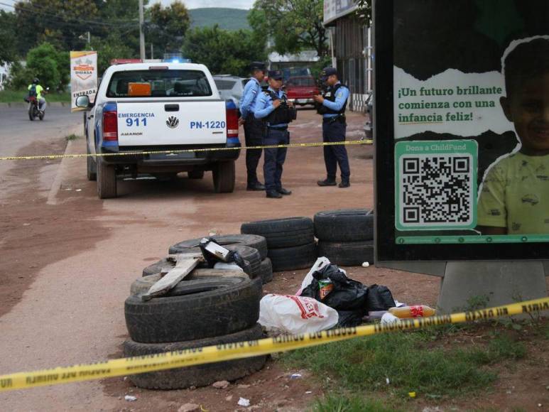 En medio de llantas y basura, hallan feto en colonia Villa Nueva en la capital