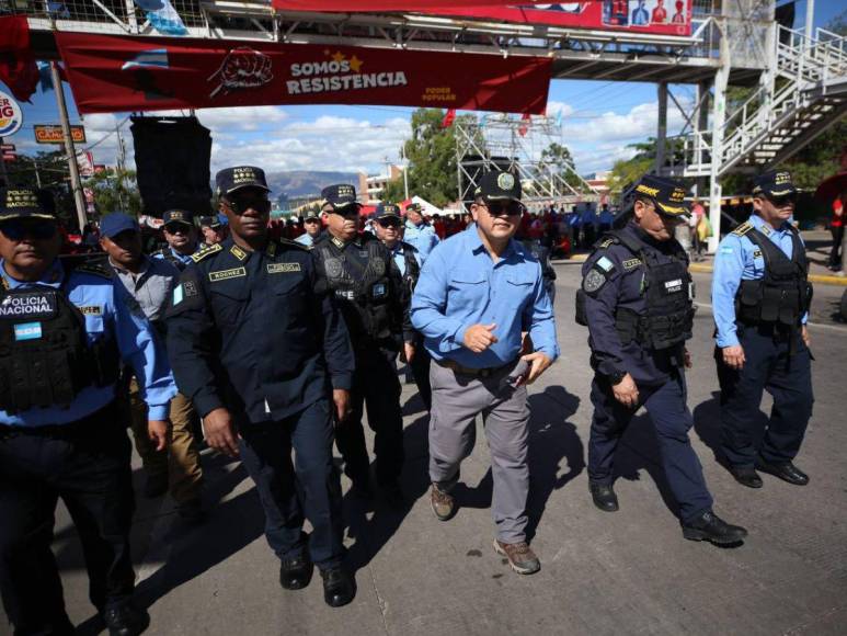 Con despliegue policial, música y cierre de calles festejan 2 años de gobierno de Libre