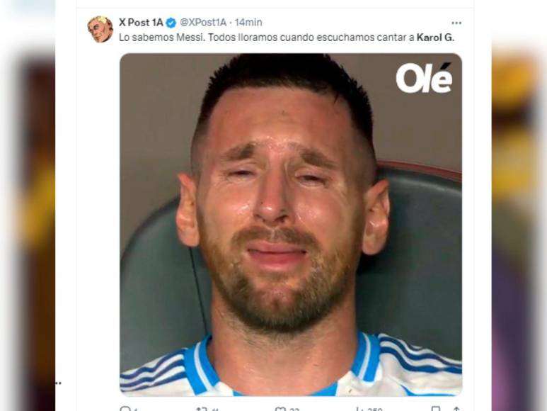 Los memes que dejó la actuación de Karol G en la final de la Copa América 2024