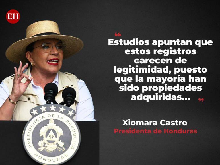 Las frases de Xiomara Castro sobre la creación de la comisión de seguridad agraria y acceso a la tierra