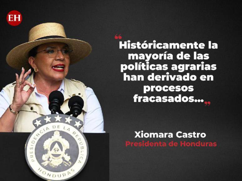 Las frases de Xiomara Castro sobre la creación de la comisión de seguridad agraria y acceso a la tierra